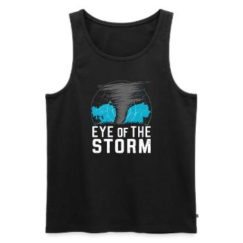 Erlebe Die Faszinierende Welt Des Tornadojagens - Männer Premium Bio Tank Top - Schwarz - Vorne - Michal (187cm)