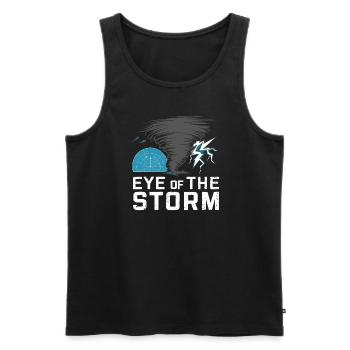 Découvrez le monde fascinant de la chasse aux tornades - Débardeur bio Premium Homme - noir - Devant - Michal (187cm)