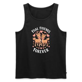 Pferdeliebhaber Fohlenpflege Reiten Leidenschaft - Männer Premium Bio Tank Top - Schwarz - Vorne - AI Model Male 178 light (178cm)