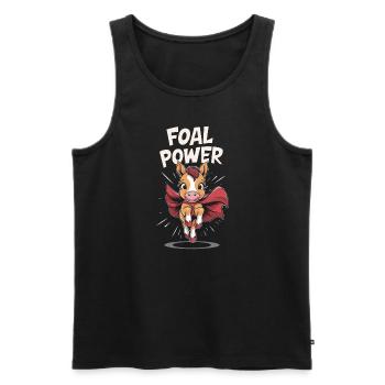 Pferdeliebhaber Fohlenpflege Reiten Leidenschaft - Männer Premium Bio Tank Top - Schwarz - Vorne - AI Model Male 178 light (178cm)