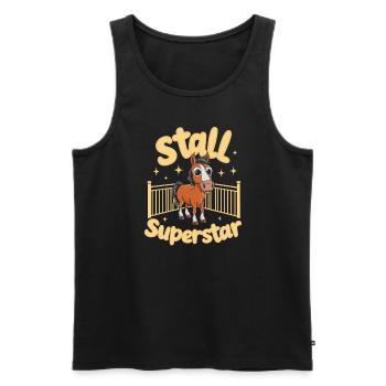 Funny horse motifs for horse lovers and - Men's Premium Organic Tank Top - black - Front - Michal (187cm)