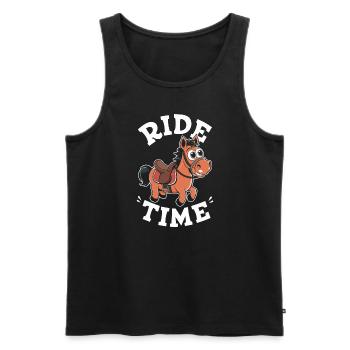 Funny horse motifs for horse lovers and - Men's Premium Organic Tank Top - black - Front - Michal (187cm)
