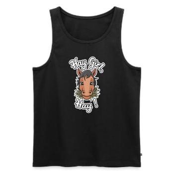 Funny horse motifs for horse lovers and - Men's Premium Organic Tank Top - black - Front - Michal (187cm)