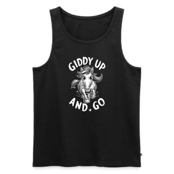Funny horse motifs for horse lovers and - Men's Premium Organic Tank Top - black - Front - Michal (187cm)