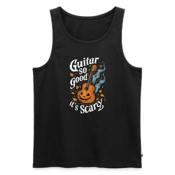 Musikalisch Kürbis Herbst Vibes Gespenstisch - Männer Premium Bio Tank Top - Schwarz - Vorne - Michal (187cm)