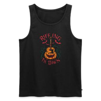 Musikalisch Kürbis Herbst Vibes Gespenstisch - Männer Premium Bio Tank Top - Schwarz - Vorne - Michal (187cm)