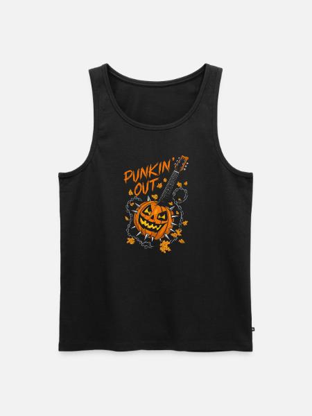 Musical, Pumpkin, Autumn, Vibes, Spooky - Men's Premium Organic Tank Top - black