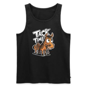 Funny horse motifs for horse lovers and - Men's Premium Organic Tank Top - black - Front - Michal (187cm)