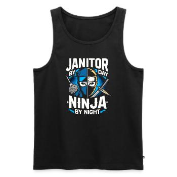 School administrators School staff Caretakers - Men's Premium Organic Tank Top - black - Front - Michal (187cm)