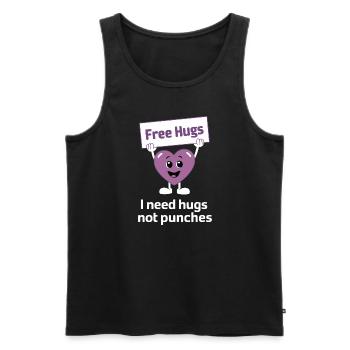 Raising awareness of domestic violence - Men's Premium Organic Tank Top - black - Front - AI Model Male 178 light (178cm)