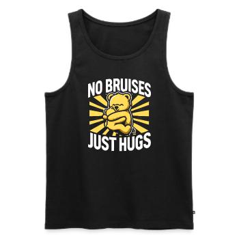 Raising awareness of domestic violence - Men's Premium Organic Tank Top - black - Front - AI Model Male 178 light (178cm)