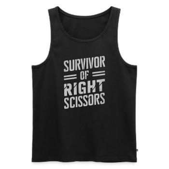Linkshänder Lefty Left-hander Leftie Buddy - Men's Premium Organic Tank Top - black - Front - Michal (187cm)