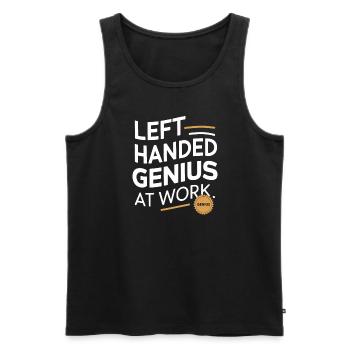 Linkshänder Lefty Left-hander Leftie Buddy - Men's Premium Organic Tank Top - black - Front - Michal (187cm)