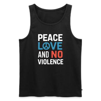 Raising awareness of domestic violence - Men's Premium Organic Tank Top - black - Front - AI Model Male 178 light (178cm)