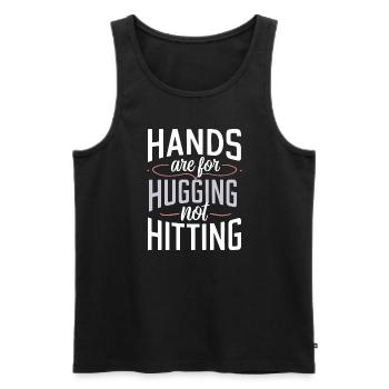 Raising awareness of domestic violence - Men's Premium Organic Tank Top - black - Front - AI Model Male 178 light (178cm)