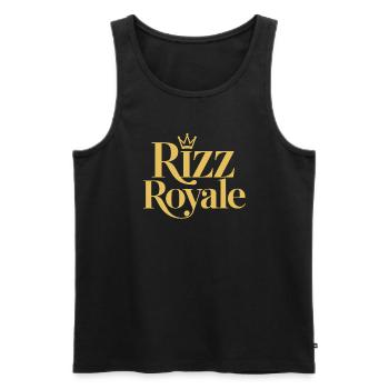 Rizzler Culture Gaming Life Rizzler Citations - Débardeur bio Premium Homme - noir - Devant - AI Model Male 178 light (178cm)