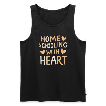 Homeschool Mom Dad Family Life Community Journey - Men's Premium Organic Tank Top - black - Front - Michal (187cm)