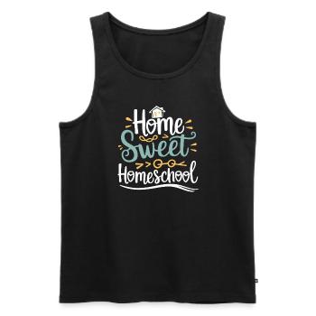 Homeschool Mom Dad Family Life Community Journey - Men's Premium Organic Tank Top - black - Front - Michal (187cm)
