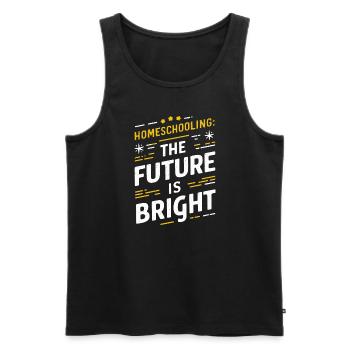 Homeschool Mom Dad Family Life Community Journey - Men's Premium Organic Tank Top - black - Front - Michal (187cm)