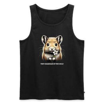 Design américain Pika Lover pour Pika - Débardeur bio Premium Homme - noir - Devant - AI Model Male 178 light (178cm)