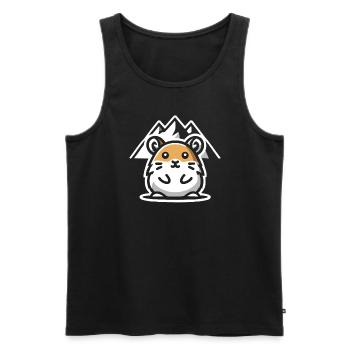 Design américain Pika Lover pour Pika - Débardeur bio Premium Homme - noir - Devant - AI Model Male 178 light (178cm)