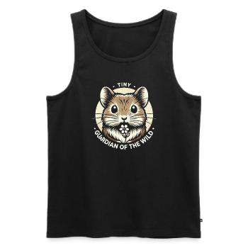 Design américain Pika Lover pour Pika - Débardeur bio Premium Homme - noir - Devant - AI Model Male 178 light (178cm)