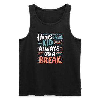 Homeschool Mom Dad Family Life Community Journey - Men's Premium Organic Tank Top - black - Front - Michal (187cm)