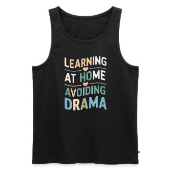 Homeschool Mom Dad Family Life Community Journey - Men's Premium Organic Tank Top - black - Front - Michal (187cm)