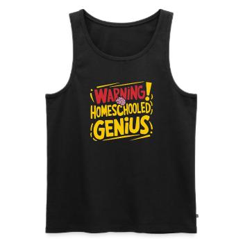Homeschool Mom Dad Family Life Community Journey - Men's Premium Organic Tank Top - black - Front - Michal (187cm)