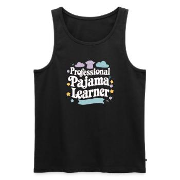 Homeschool Mom Dad Family Life Community Journey - Men's Premium Organic Tank Top - black - Front - Michal (187cm)