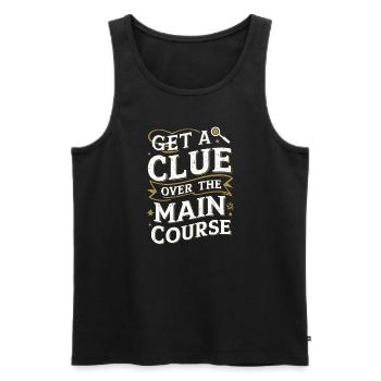 Meurtre Mystère Tenue De Dîner, Fête, Scène De Crime - Débardeur bio Premium Homme - noir - Devant - AI Model Male 178 light (178cm)