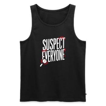 Krimi-dinner-outfit, Party, Tatort - Männer Premium Bio Tank Top - Schwarz - Vorne - AI Model Male 178 light (178cm)