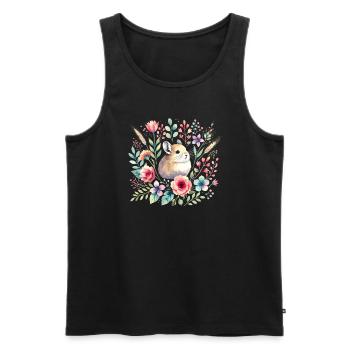 Design américain Pika Lover pour Pika - Débardeur bio Premium Homme - noir - Devant - AI Model Male 178 light (178cm)