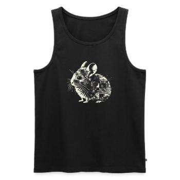Design américain Pika Lover pour Pika - Débardeur bio Premium Homme - noir - Devant - AI Model Male 178 light (178cm)