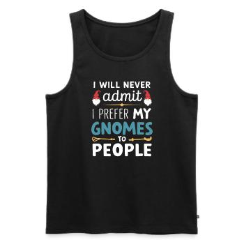 Garden Gnomes Gnome Lover Funny Gnome Gardening - Men's Premium Organic Tank Top - black - Front - AI Model Male 178 light (178cm)