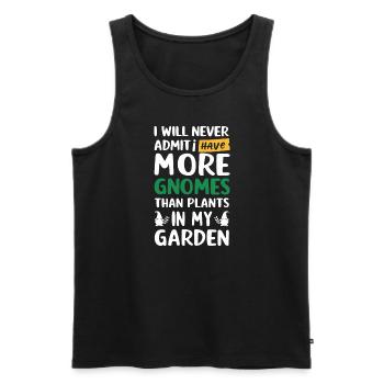 Garden Gnomes Gnome Lover Funny Gnome Gardening - Men's Premium Organic Tank Top - black - Front - AI Model Male 178 light (178cm)