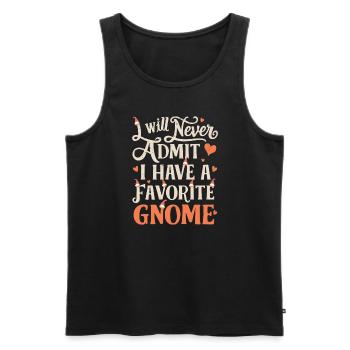Garden Gnomes Gnome Lover Funny Gnome Gardening - Men's Premium Organic Tank Top - black - Front - AI Model Male 178 light (178cm)