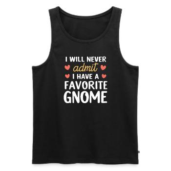Garden Gnomes Gnome Lover Funny Gnome Gardening - Men's Premium Organic Tank Top - black - Front - AI Model Male 178 light (178cm)