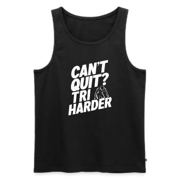 Triathlon Swim Bike Run Triathlete Sports Gift - Men's Premium Organic Tank Top - black - Front - Michal (187cm)