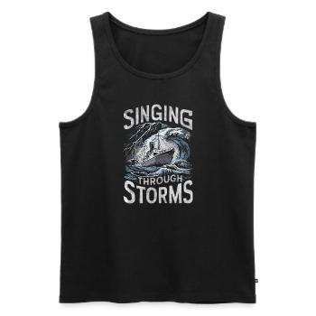 Sailors Sea Shanty Singing Ship Adventures - Männer Premium Bio Tank Top - Schwarz - Vorne - Michal (187cm)