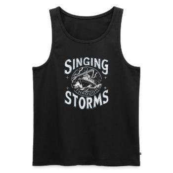Sailors Sea Shanty Singing Ship Adventures - Men's Premium Organic Tank Top - black - Front - AI Model Male 178 light (178cm)