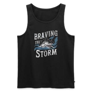 Sailors Sea Shanty Singing Ship Adventures - Men's Premium Organic Tank Top - black - Front - AI Model Male 178 light (178cm)