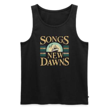 Sailors Sea Shanty Singing Ship Adventures - Men's Premium Organic Tank Top - black - Front - AI Model Male 178 light (178cm)