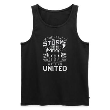 Sailors Sea Shanty Singing Ship Adventures - Men's Premium Organic Tank Top - black - Front - AI Model Male 178 light (178cm)