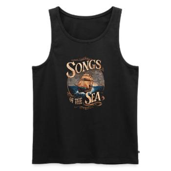 Sailors Sea Shanty Singing Ship Adventures - Männer Premium Bio Tank Top - Schwarz - Vorne - Michal (187cm)