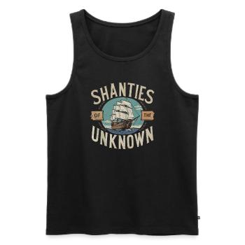 Sailors Sea Shanty Singing Ship Adventures - Männer Premium Bio Tank Top - Schwarz - Vorne - Michal (187cm)