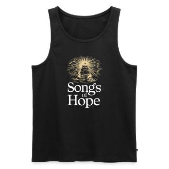 Sailors Sea Shanty Singing Ship Adventures - Men's Premium Organic Tank Top - black - Front - AI Model Male 178 light (178cm)