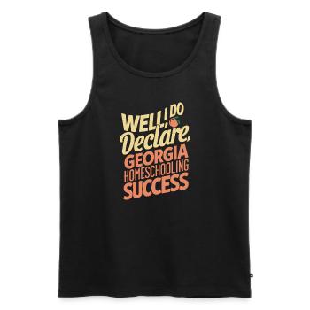 Georgia Homeschool Mom Life in Peach State - Men's Premium Organic Tank Top - black - Front - AI Model Male 178 light (178cm)