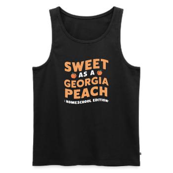 Georgia Homeschool Mom Life in Peach State - Men's Premium Organic Tank Top - black - Front - AI Model Male 178 light (178cm)
