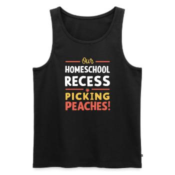 Georgia Homeschool Mom Life in Peach State - Men's Premium Organic Tank Top - black - Front - AI Model Male 178 light (178cm)